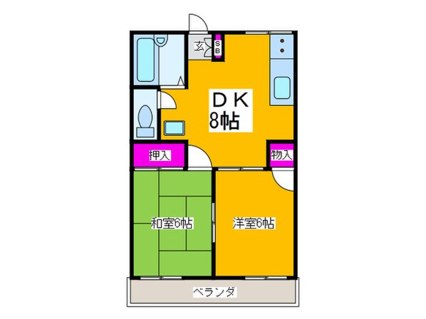 Ｂ．Ｗ　ＰＡＲＴⅡの物件間取画像